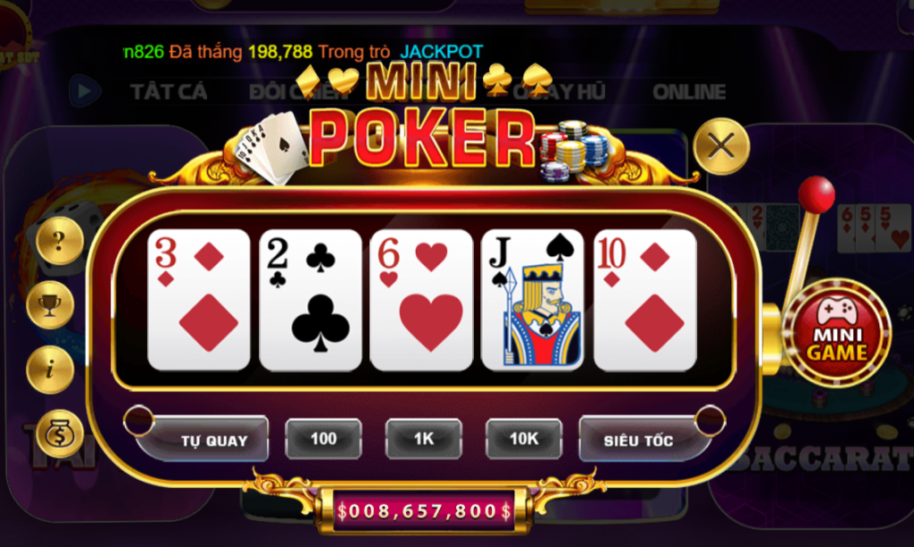 Hướng dẫn chơi Mini Poker 68 game bài chi tiết cho người mới bắt đầu